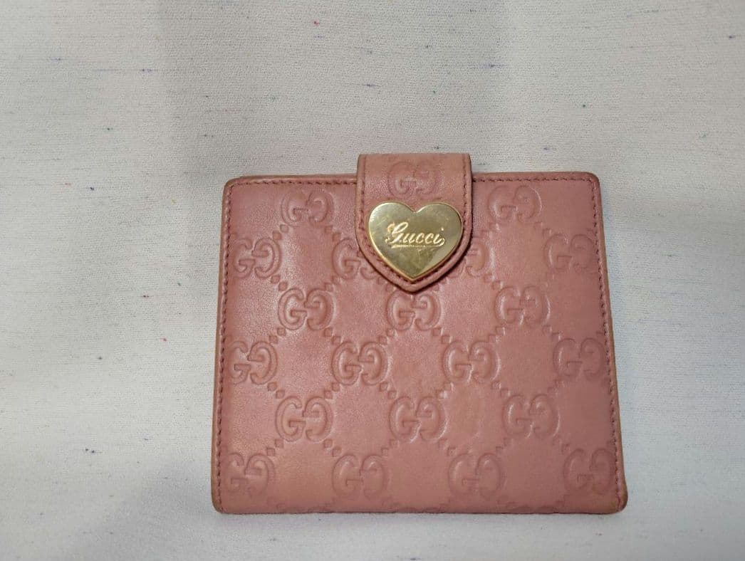 ばつまるグッチ 二つ折り財布 グッチシマ 203549 2184