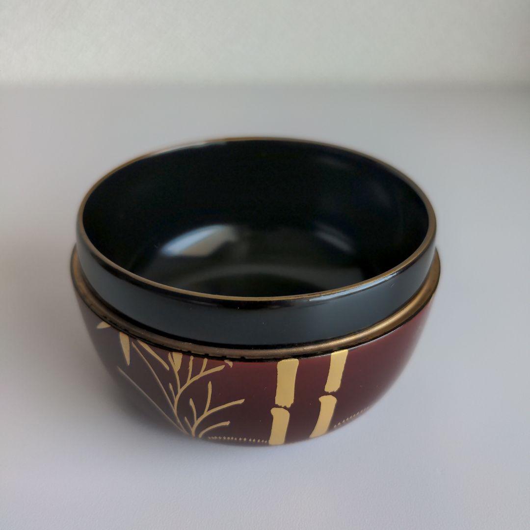 輪島塗 竹蒔絵 平棗 茶道具