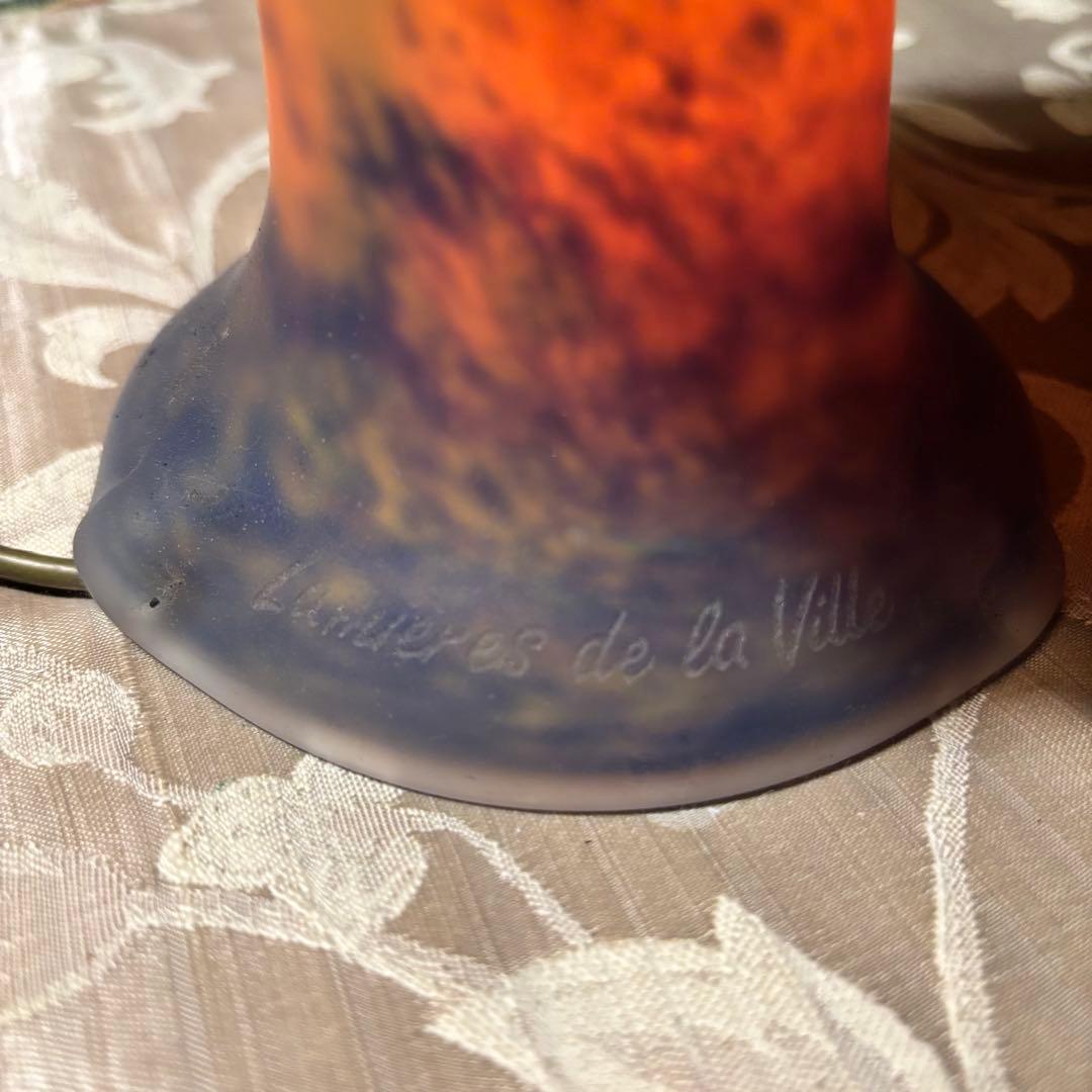 フランス練りガラステーブルランプ