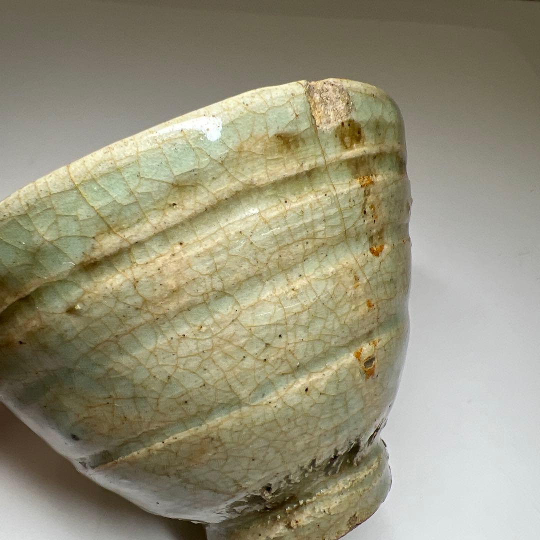 中国明時代　七官青磁鉢　口径約12.5㎝　東Y7-0808⭐︎2Fタルチ