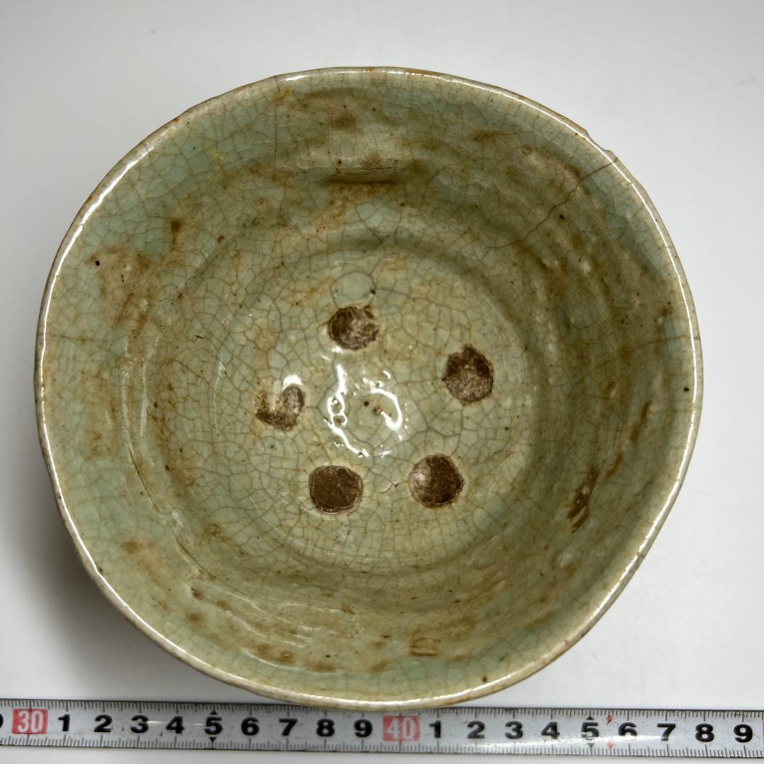 中国明時代　七官青磁鉢　口径約12.5㎝　東Y7-0808⭐︎2Fタルチ