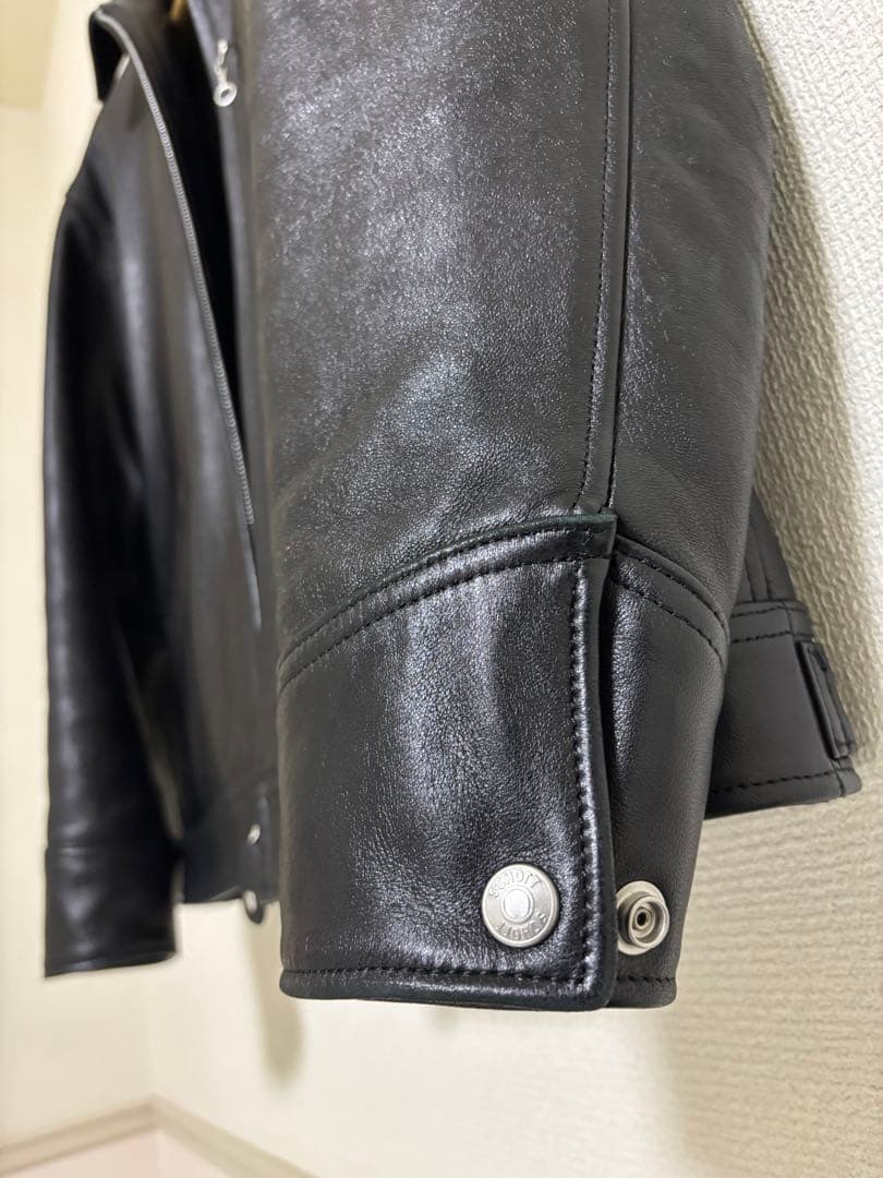 【超美品✨】Schott ラムレザー トラッカージャケット / ブラック M