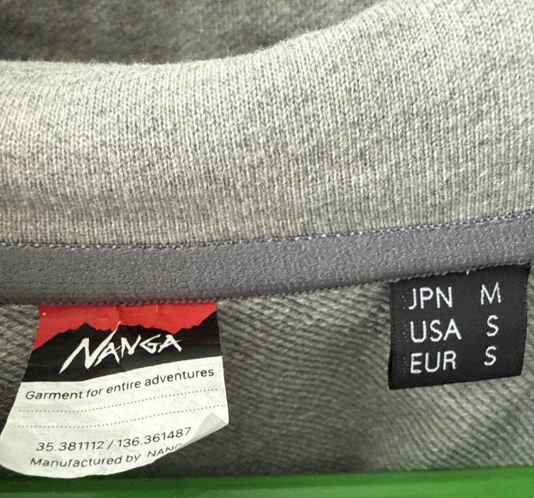 NANGA フード付きパーカー グレー　M