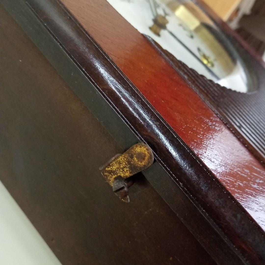 アンティーク　明治時計社　柱時計　手巻式