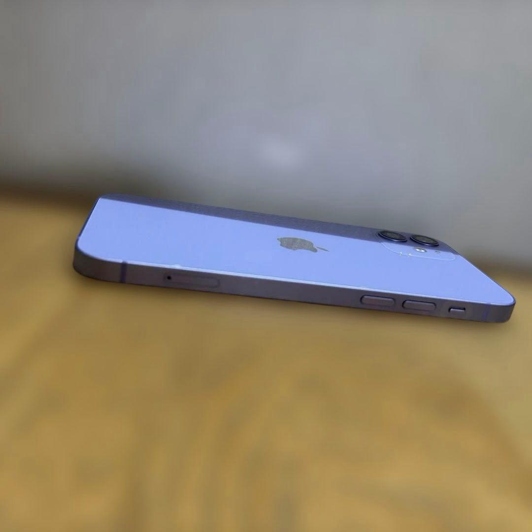 iPhone12 64GB パープル SIMロック解除 極美品 バッテリー77%