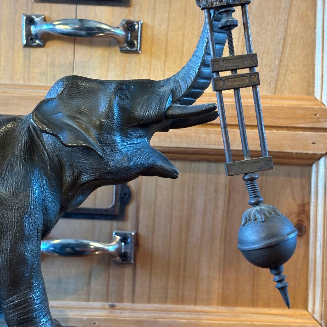 【JUNGHANS】　ユンハンス　置時計　ドイツ　ヴィンテージ　象　【JUNK】