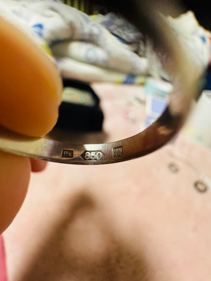 シンプルなプラチナ850リング