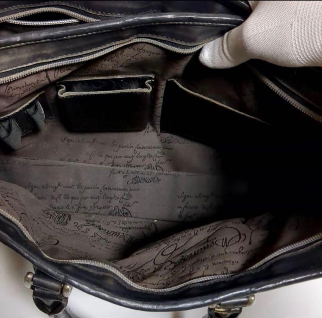 ベルルッティ ビジネスバッグ ドゥジュールダークグレーレザー