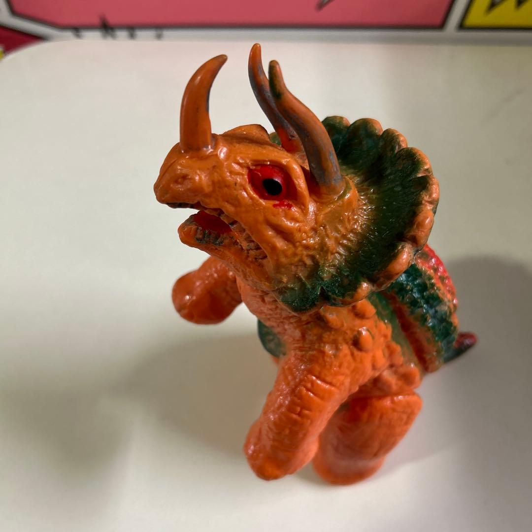 当時物　大協　トリケラトプス　怪獣　ソフビ