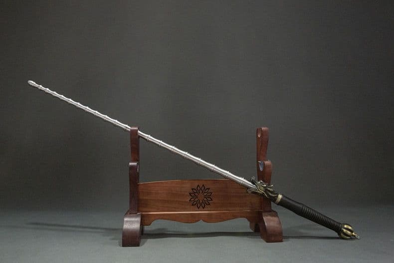 神龍 鋼鞭 古兵器 武具 手鍛造打 映画 ぼうげき 武術の棒 護身工具 装飾用