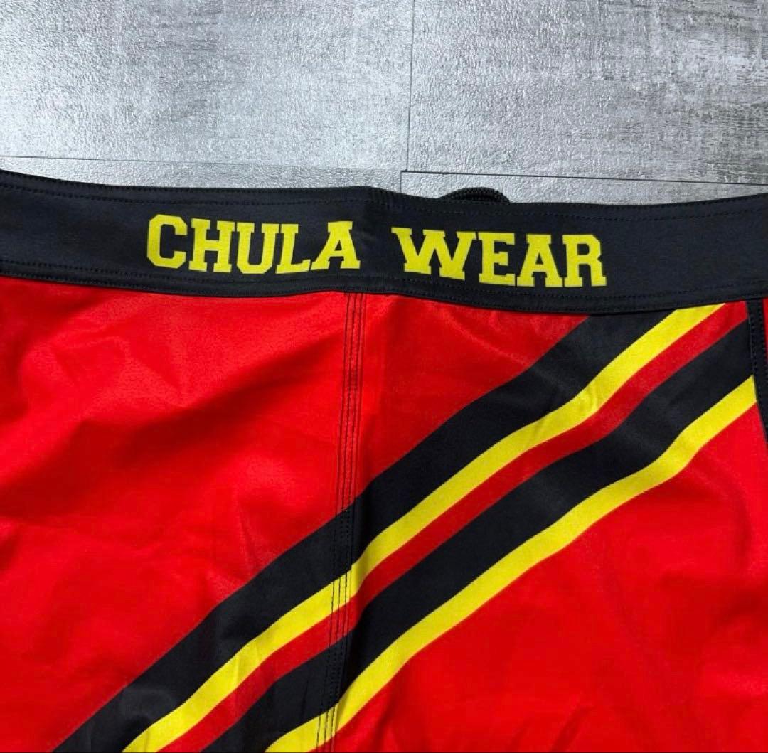 美品 CHULA WEAR フィジークサーフパンツ サイズ28 赤 チュラウェア