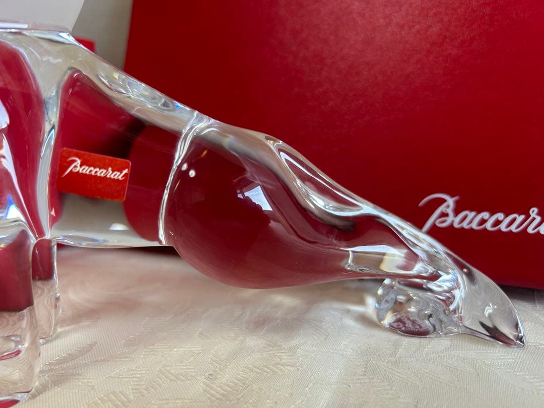Baccarat バカラ　クリスタルフィギュリン　ライオン　咆哮　雄叫び