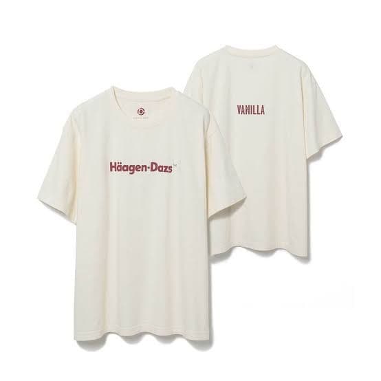 アダムエロペ Tシャツ 半袖 ADAMETROPE ハーゲンダッツ バニラ 新品