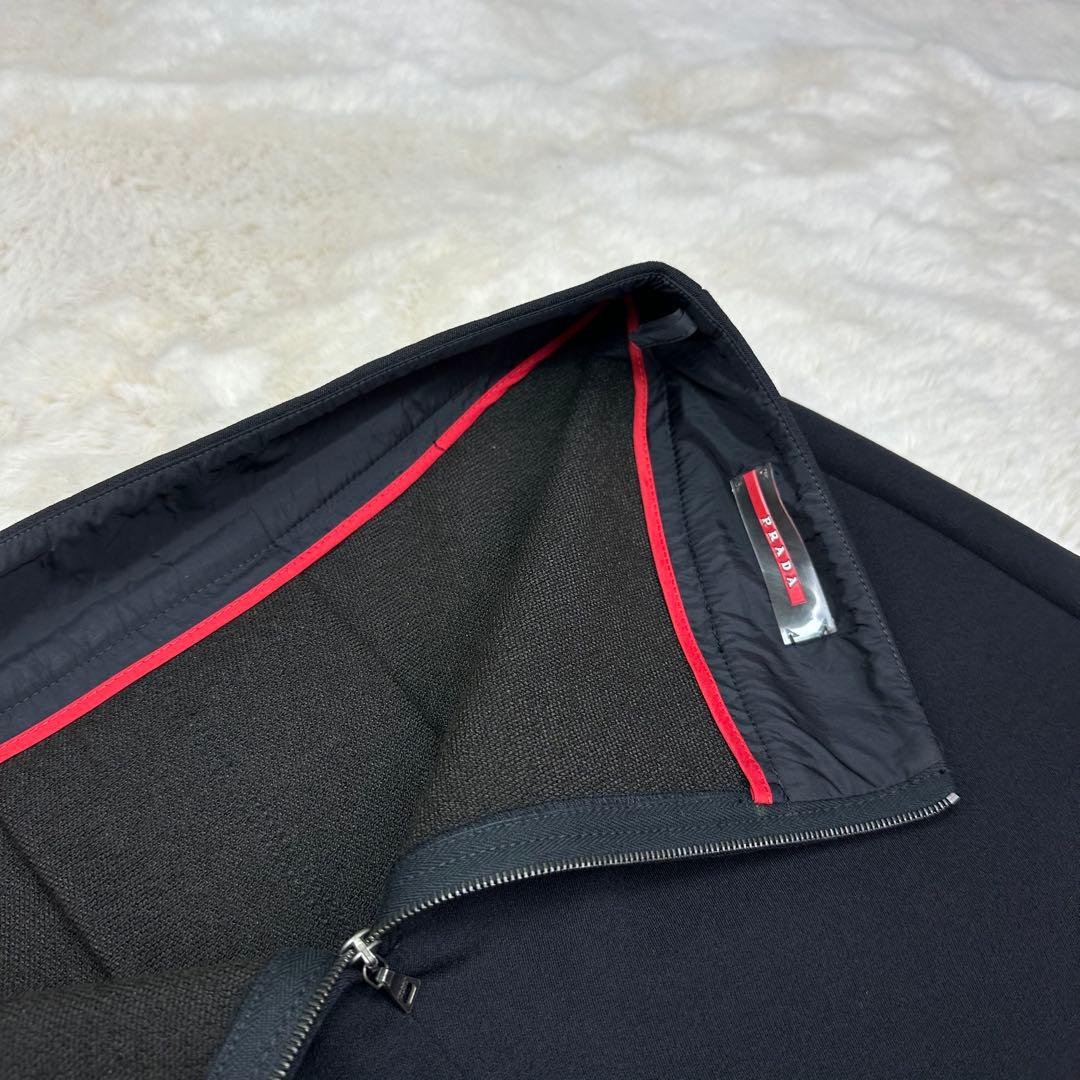 ✨美品✨PRADA プラダ Aラインスカート ボックスプリーツ 美シルエット 黒