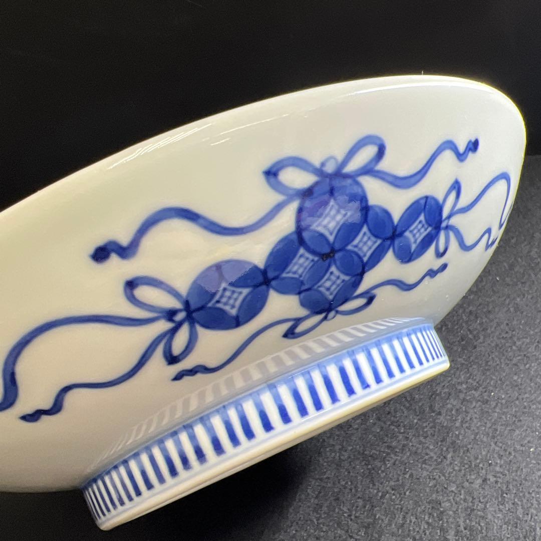 時代　色鍋島　八寸皿　塗木箱付　直径21㎝　東Y8-0109☆2Fタサオ