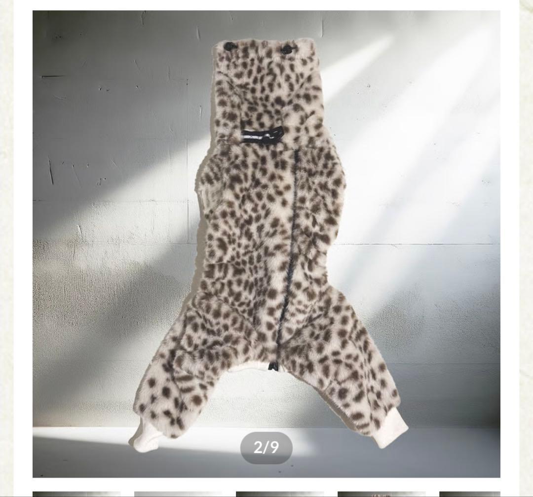 ushh ECO-FUR LEOPARD ロンパース　アイボリー　S