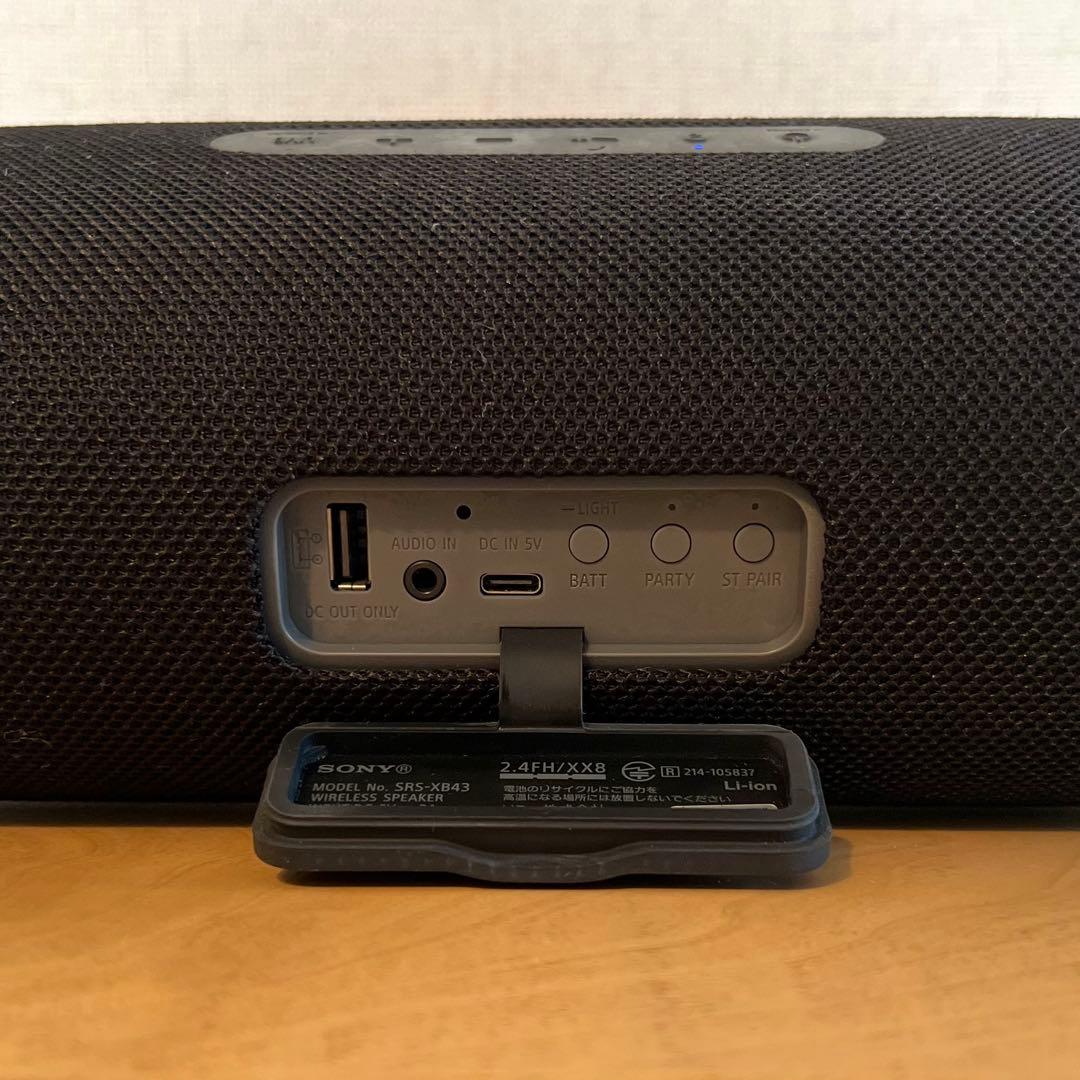SONY SRS-XB43 ワイヤレススピーカー 重低音 Extra Bass