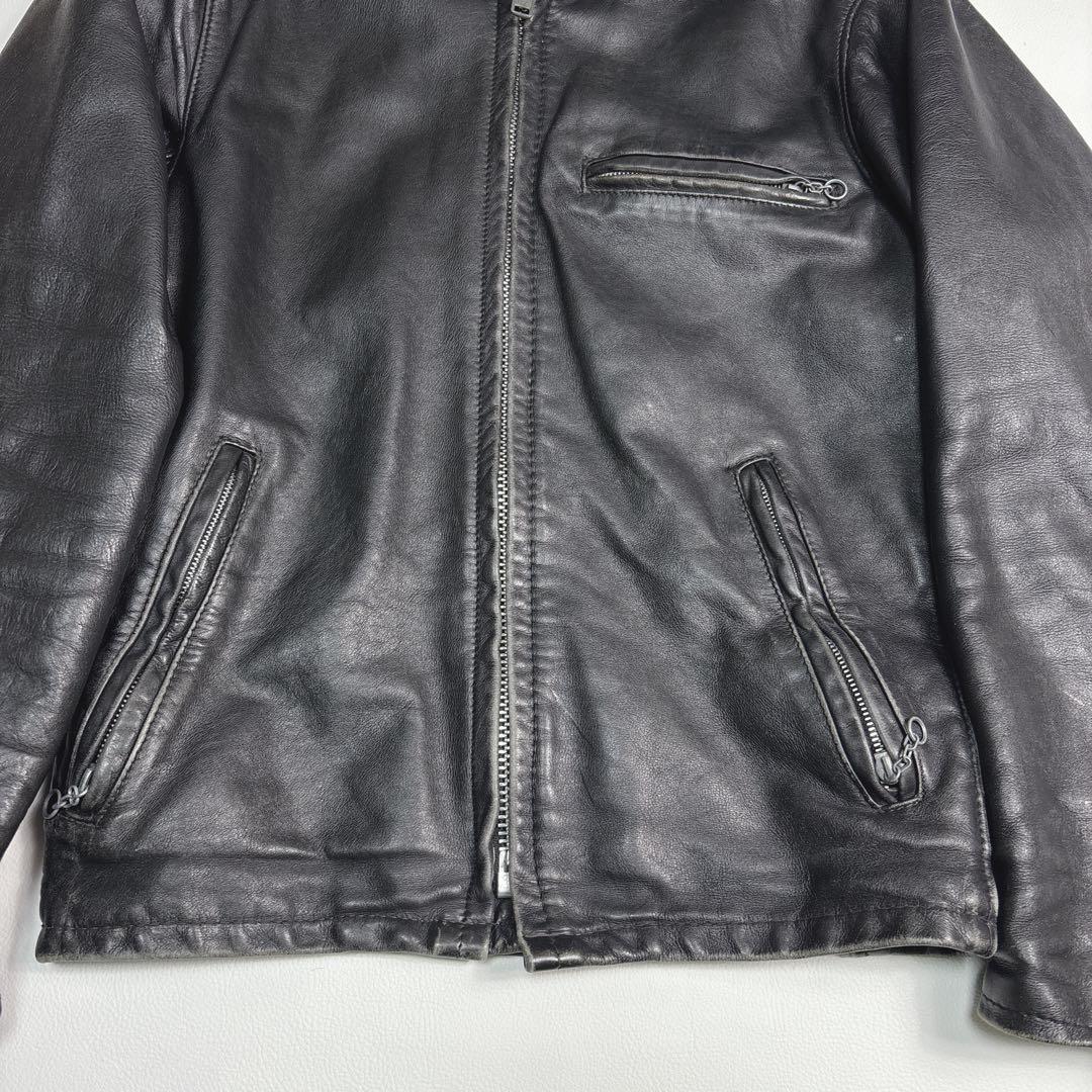ショット 141 ライナー シングルライダース レザージャケット 34 黒