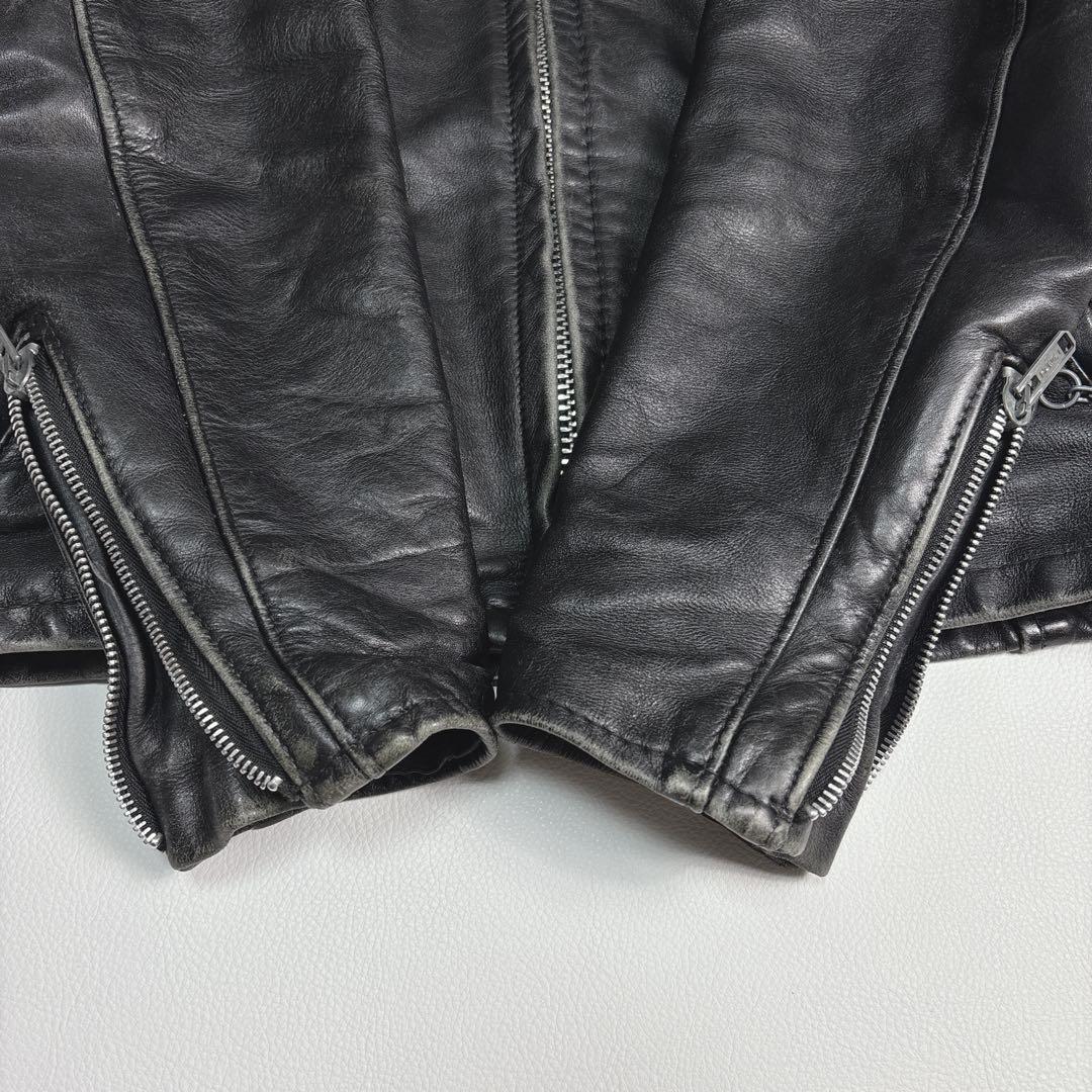 ショット 141 ライナー シングルライダース レザージャケット 34 黒