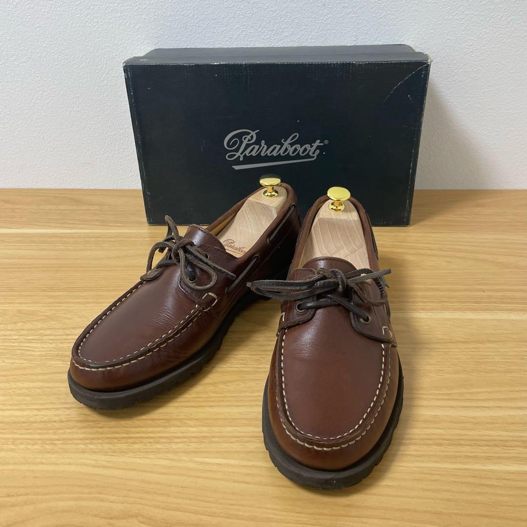 パラブーツ　デッキシューズ　MALO レザー　ブラウン　8.5