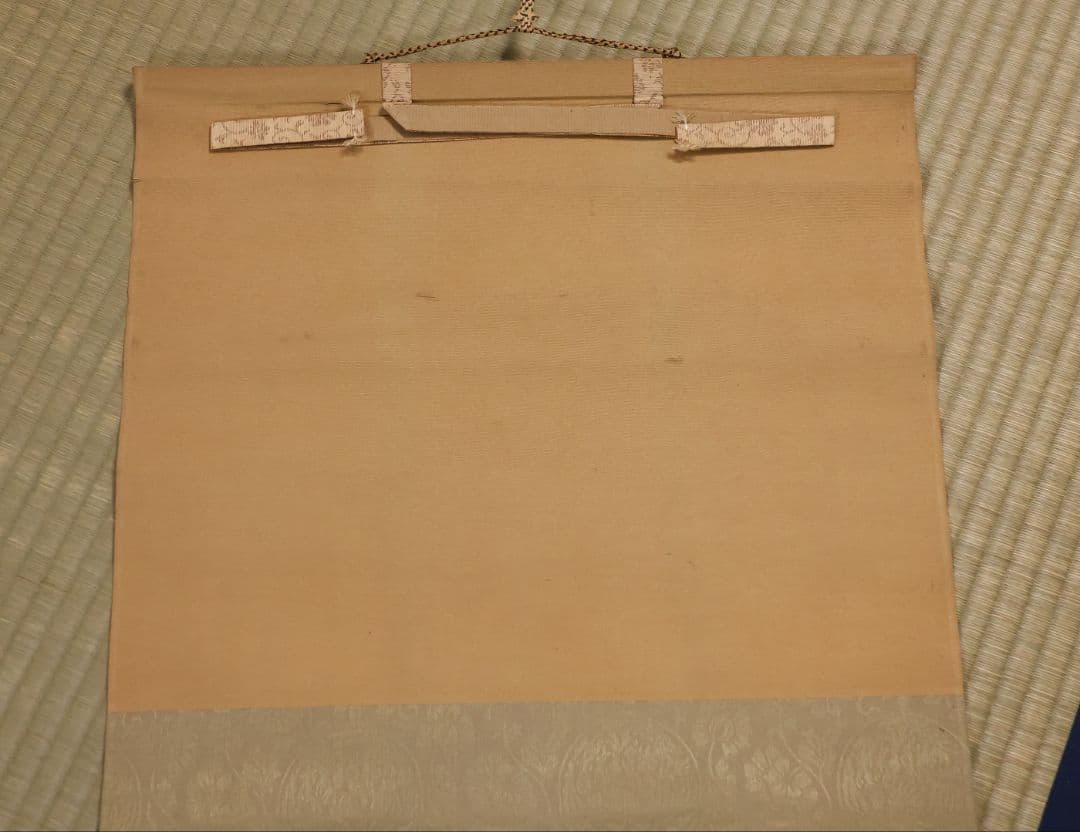 【模写】日本画 南部春邦 鳥 風景図 絹本 掛軸 彩色 明治大正 MB154