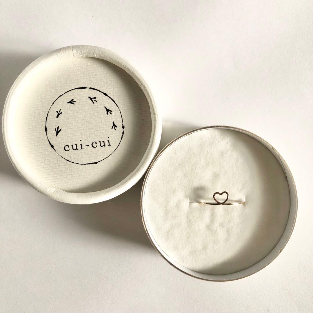 美品 cui-cui キュイキュイ ゴールドハートリング K10YG 13号