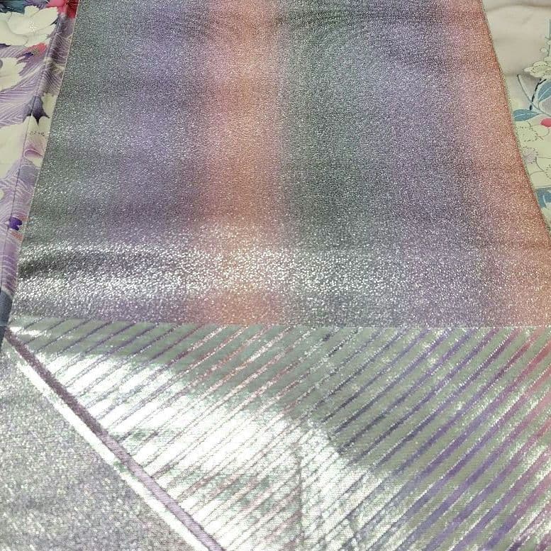 振袖フルセット(9点)・成人式・くすみ・グレー・ピンク・銀彩加工・胴裏正絹・逸品