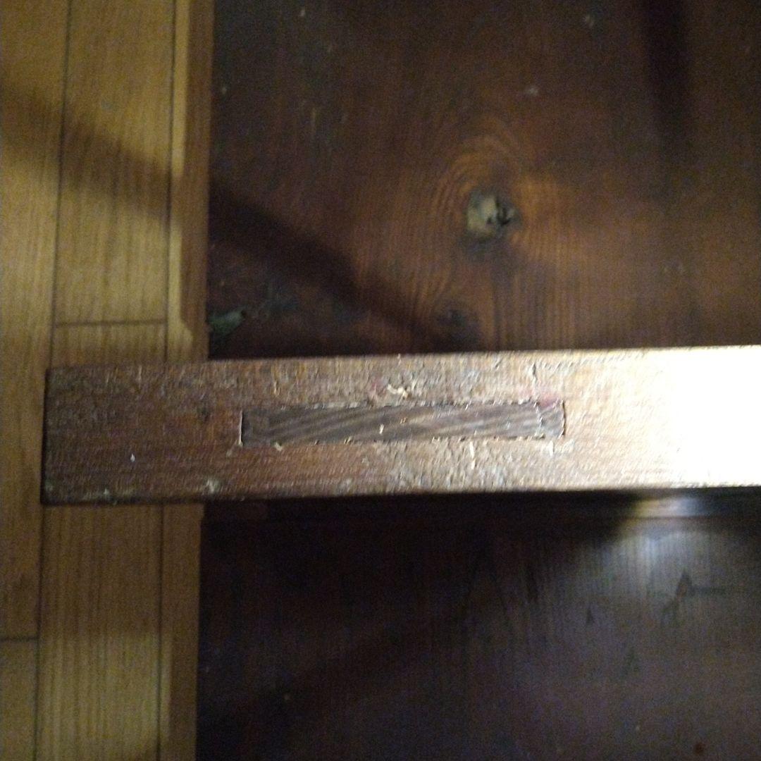 寺子屋机　総欅造り　玉杢　江戸時代　象嵌あり