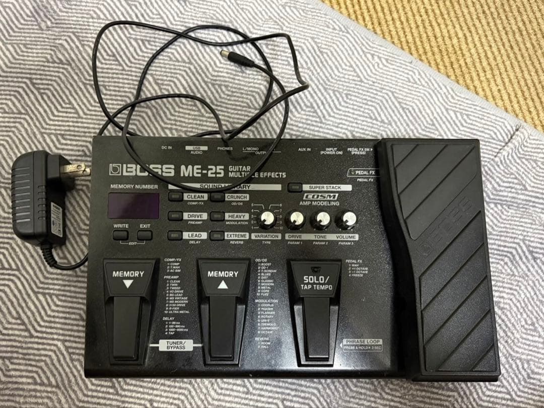BOSS ME-25 マルチエフェクター　DCケーブル付き