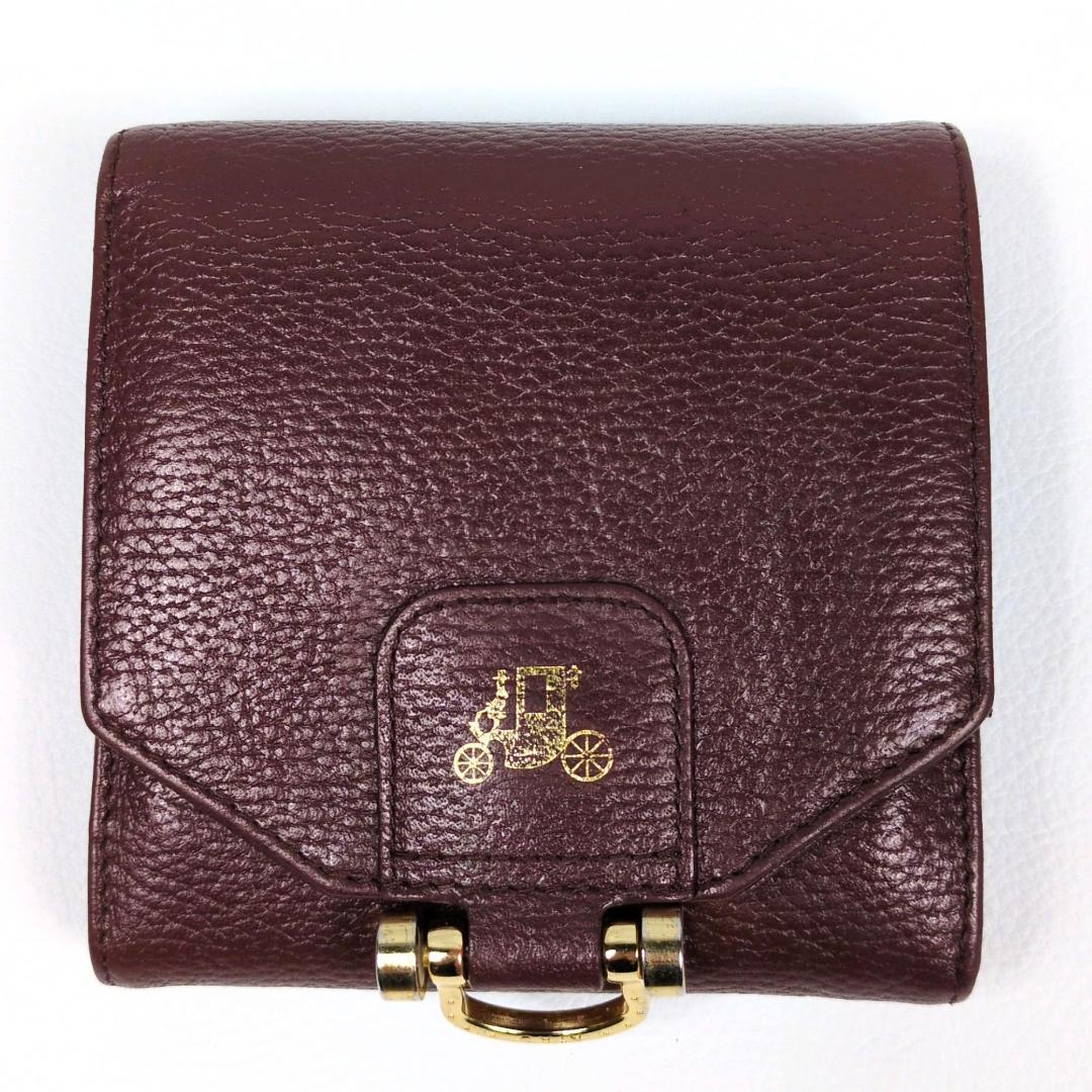 アタオ ロトロ ウォレット 二つ折り財布 バーガンディ コンパクトウォレット