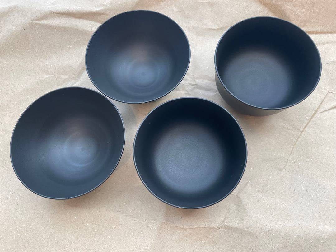 ARAS エイラス 割れないお皿　黒 茶碗　汁椀 2セット