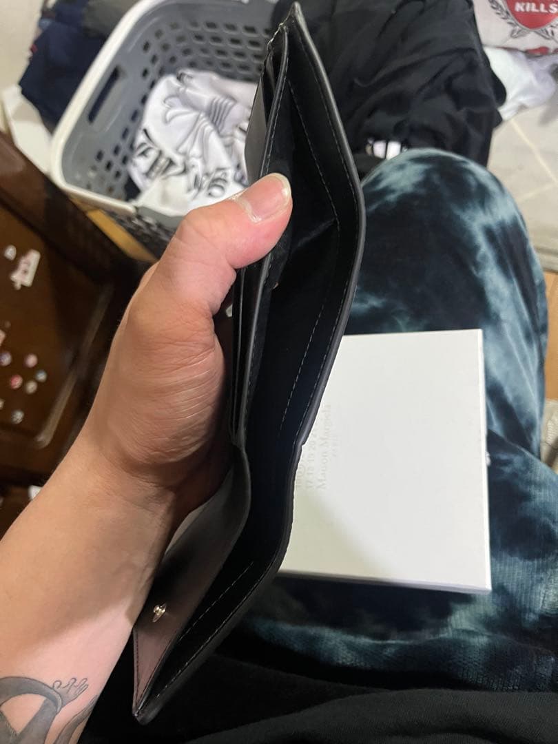 Maison Margiela ミニ財布 黒 レザー