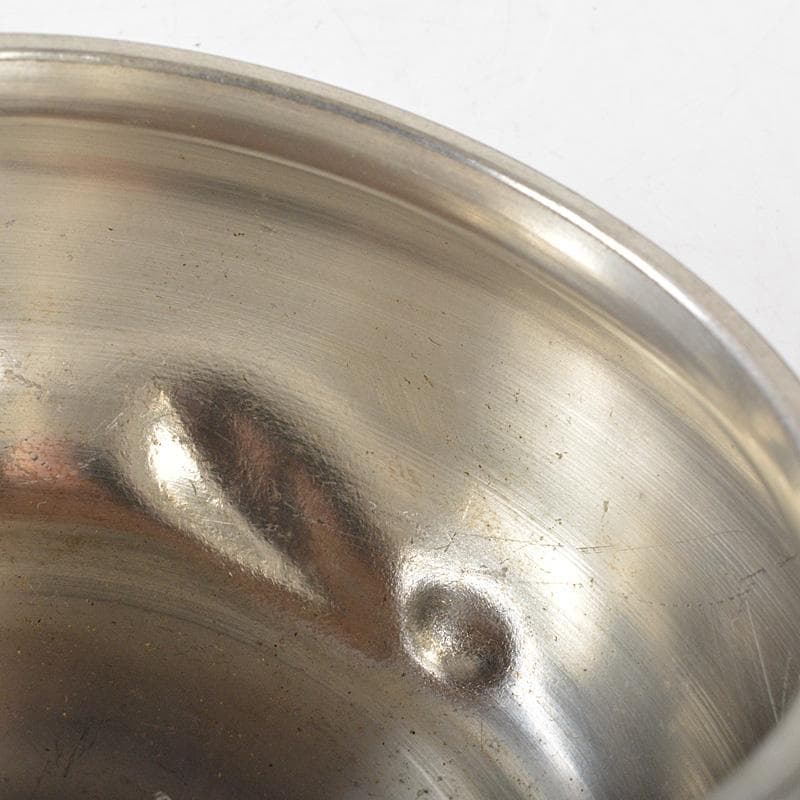 煎茶道具　 間村自造　錫製　文字文　茶こぼし　約269g　V　R7017