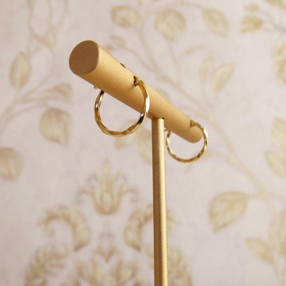 18k フープピアス フープ ピアス ゴールド 18金 k18 ツイスト 刻印