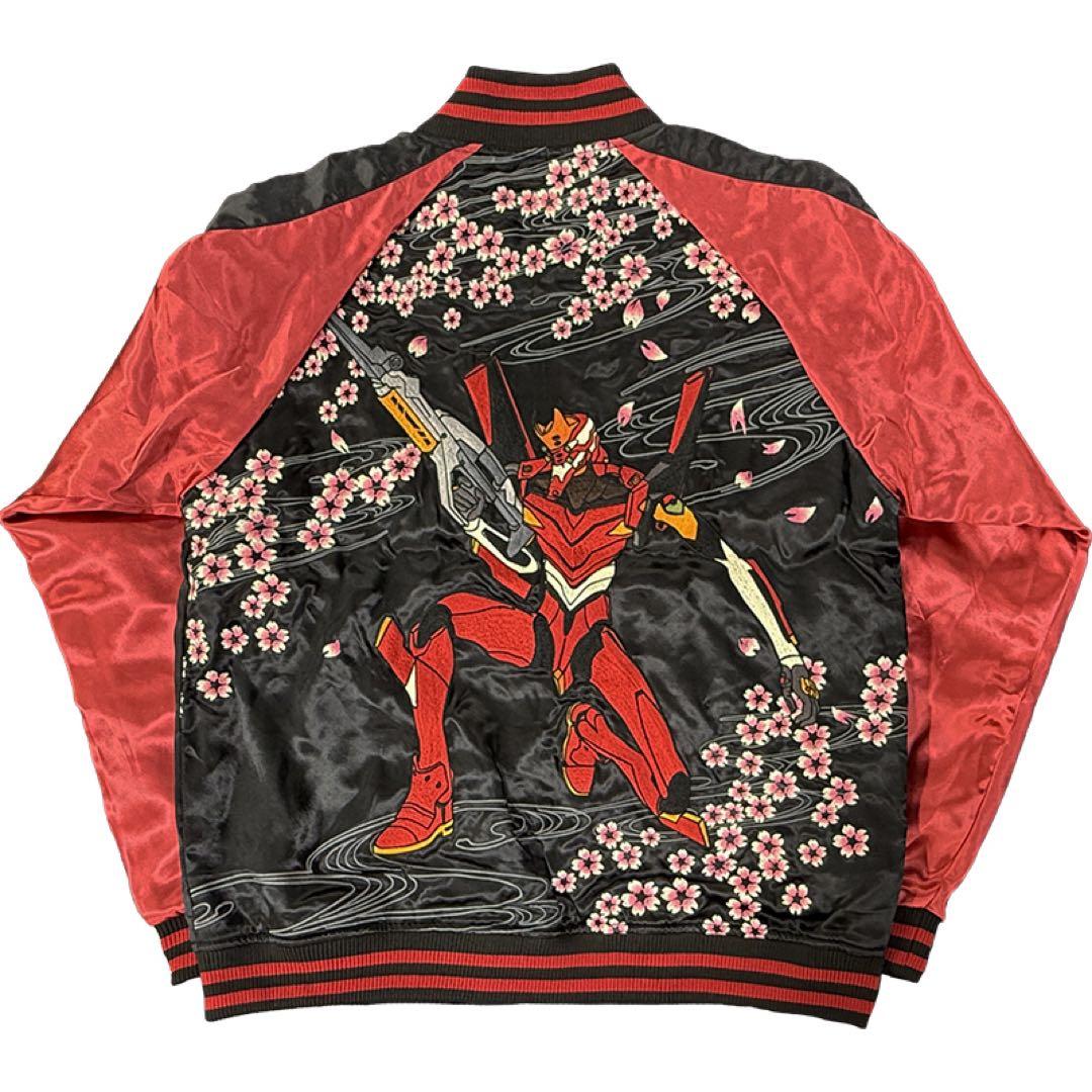 【EVAｘ錦】桜流水2号機/MA-1 リバーシブル総刺繍スカジャン