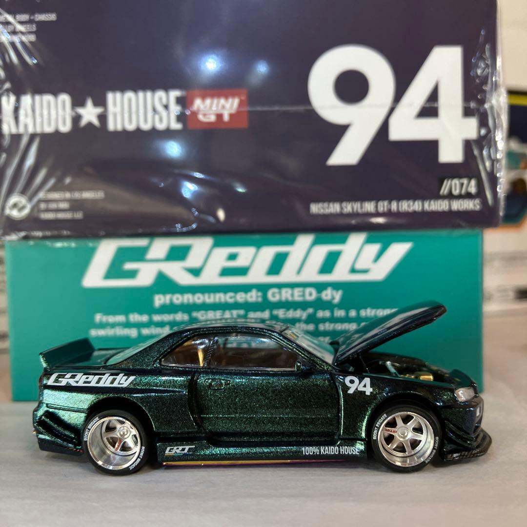 MINI GT☆街道ハウス／ホットウィール ⭐️グレッティ日産34R／積載車✨