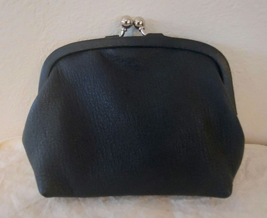 中川政七商店　親子がま口財布　鹿革　ブラック