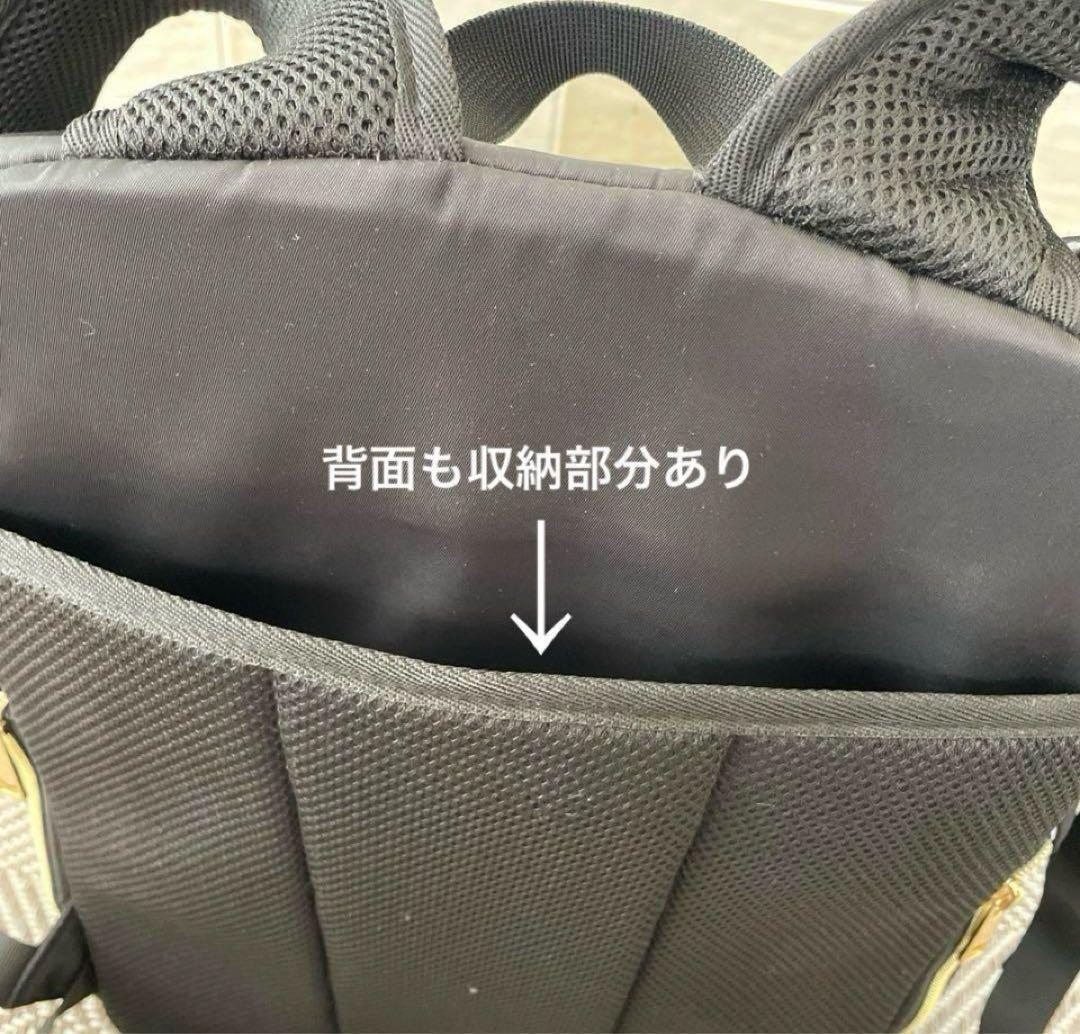 ペット用ナイロン製黒リュック・ストライプ内装