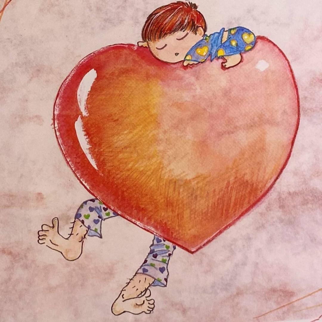 梅澤冨美男、【お父さん】、希少な額装用画集より、新品額装付、状態良好