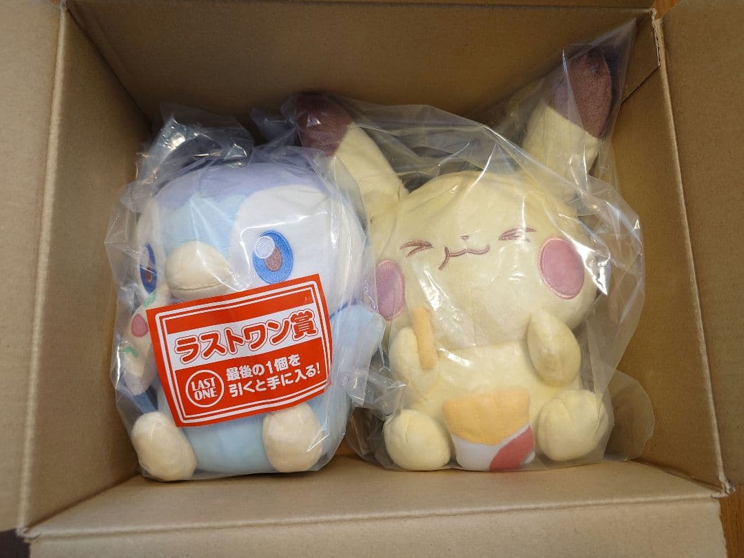 【新品】ポケピース 一番くじ ピカチュウ ポッチャマ ラストワン ぬいぐるみ