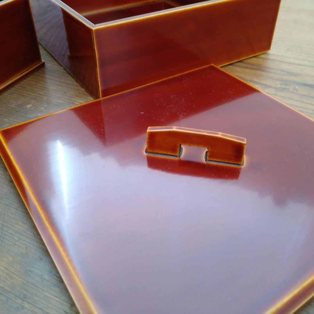 【値下げ！】【新品未使用】★美しい工芸品★【飛騨春慶塗】手提 箸付二段重