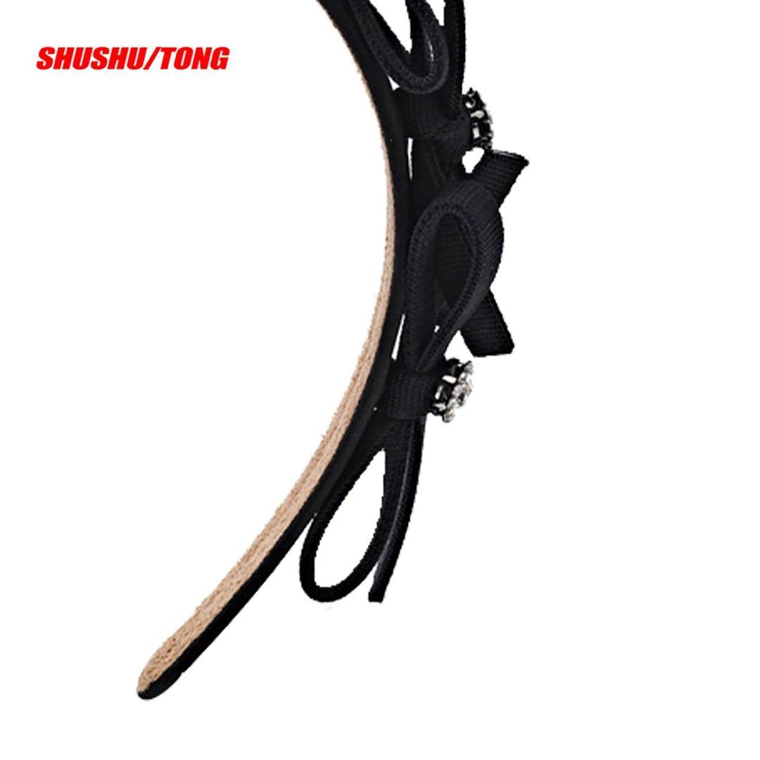 shushutong リボン　カチューシャ　ヘアバンド　ブラック