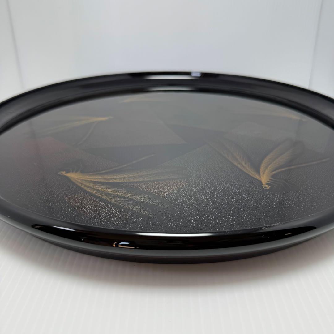 新品 高級 輪島塗 三谷吾一 とんぼ 錦皿 漆器 飾り皿 伝統工芸 共箱 説明書