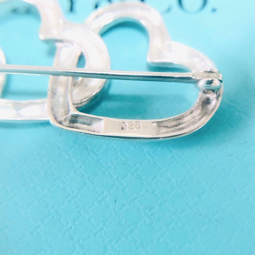 TIFFANY トリプルハート シルバー ブローチ M255010