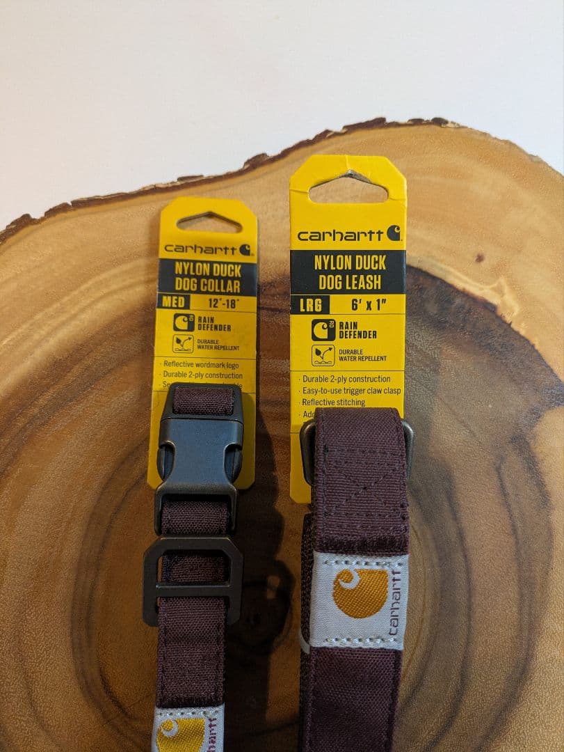 【NEW】Carhartt カーハート 犬用リーシュ＆首輪セット L 赤ワイン