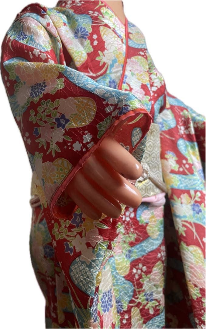 花柄 浴衣　等身大 ペコちゃん