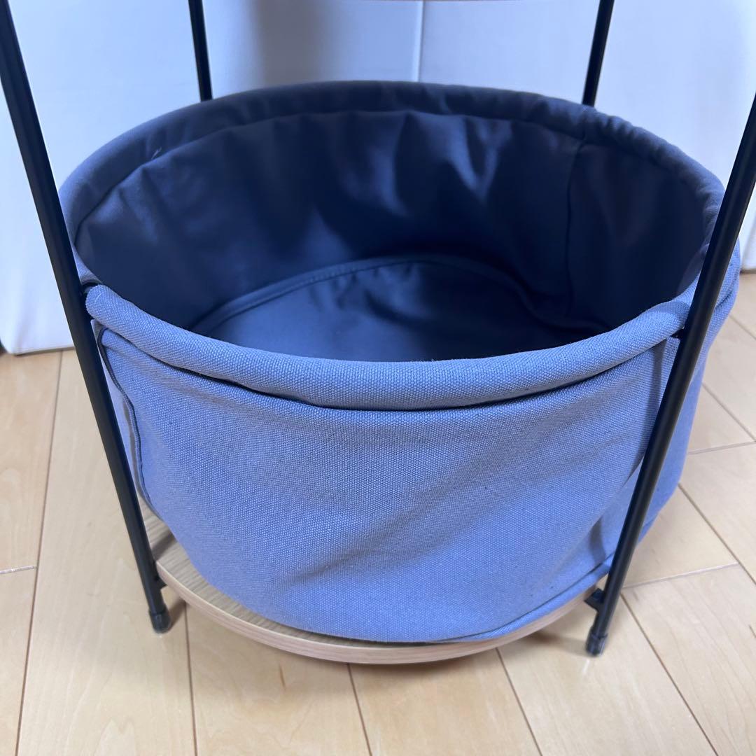 ニトリ　サイドテーブル　AW08 LBR 天然木　NITORI サイドボード円型