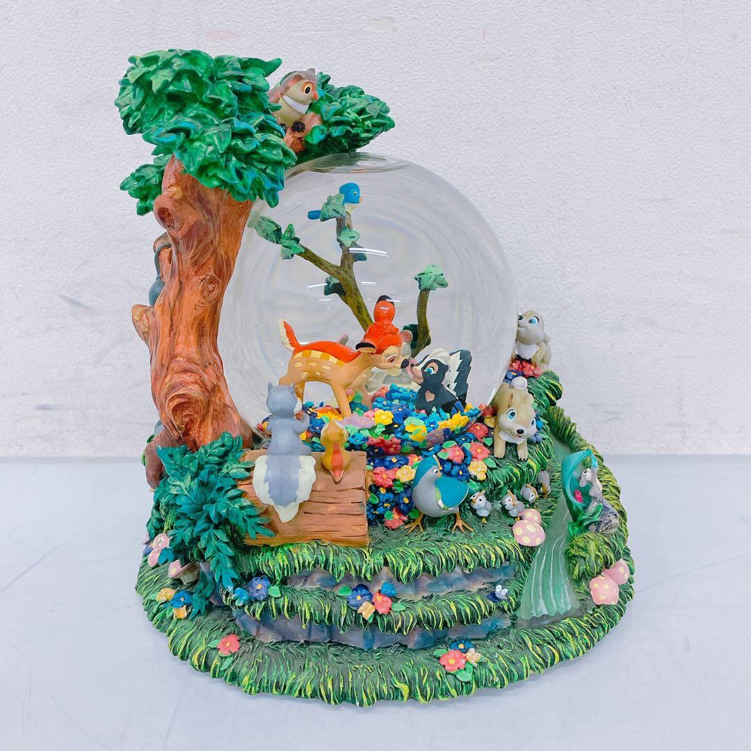 4FM80 Disney ディズニー バンビ スノードーム オルゴール 雑貨