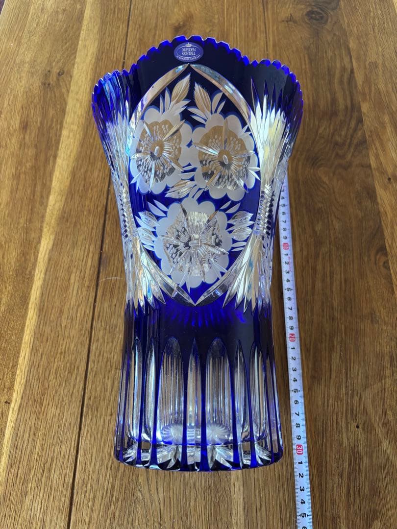新品 ドレスデンクリスタルガラス花瓶