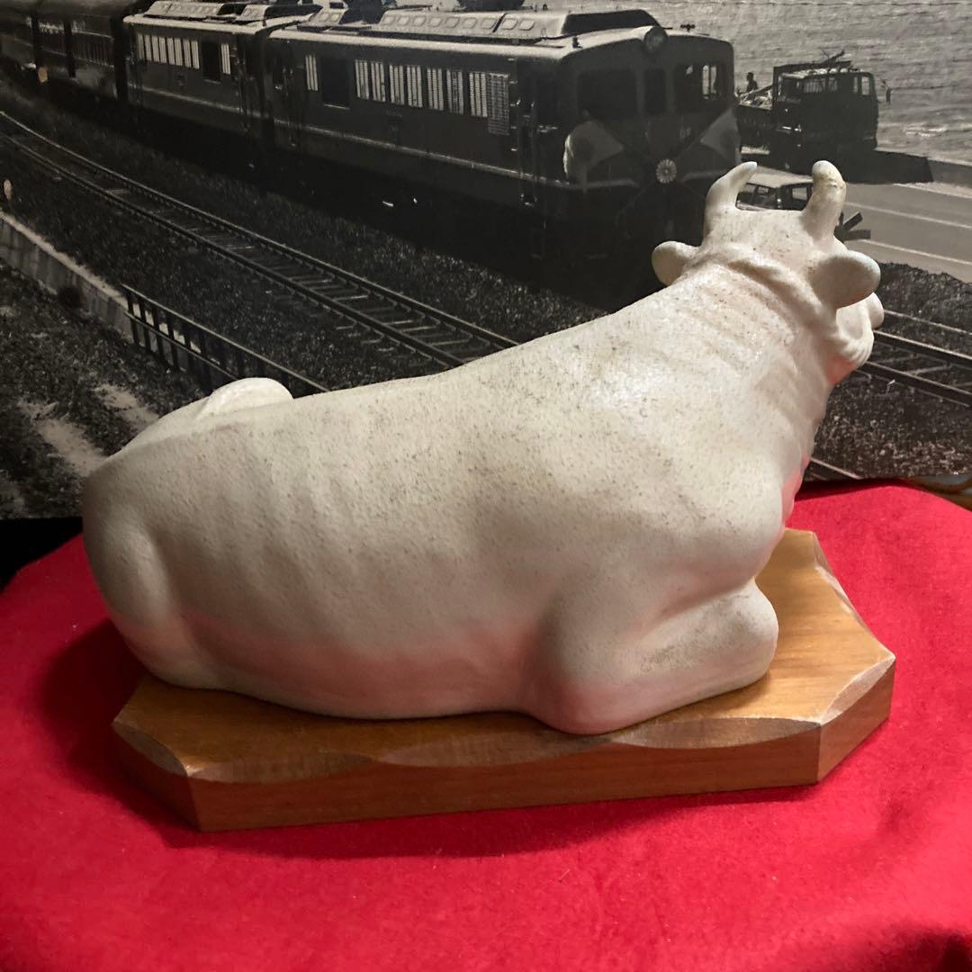 白備前超貴重丑置物年末年始大売り出しです❣️石井不老作細工銘作品美品‼️